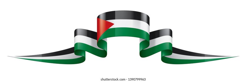 Palestine flag, vector illustration on a white background