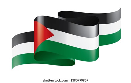 Palestine flag, vector illustration on a white background