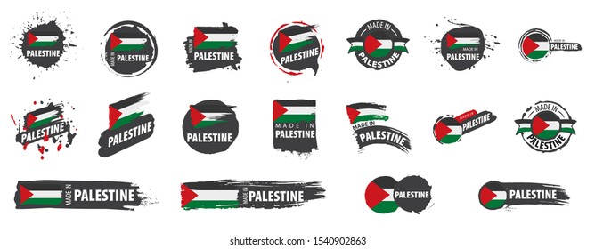 Palestine flag, vector illustration on a white background
