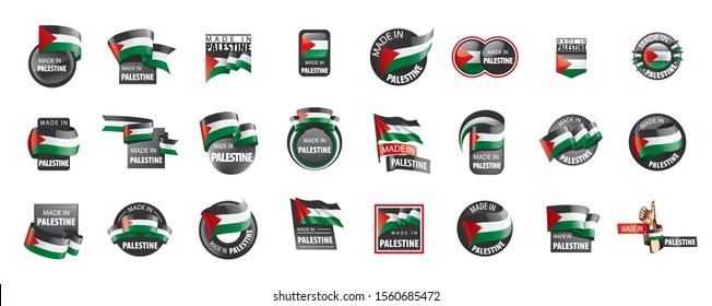 Palestine flag, vector illustration on a white background