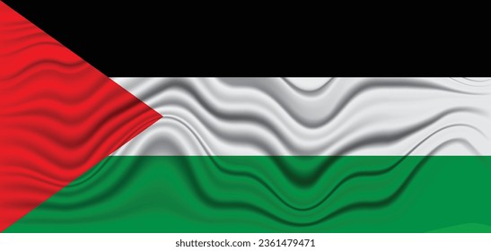 Palestine flag, vector illustration on a white background