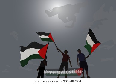 palestine flag vector save little boy , Solidarity Day