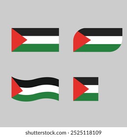 Palestine flag vector.Flag icon of palestine country. collecion of National flag of Palestine country 