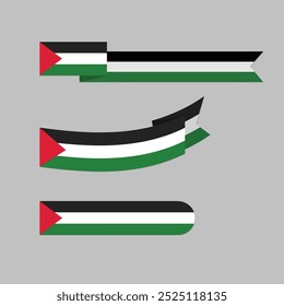 Palestine flag vector.Flag icon of palestine country. collecion of National flag of Palestine country 