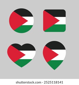 Palestine flag vector.Flag icon of palestine country. collecion of National flag of Palestine country 