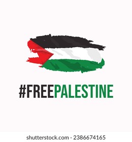 palestine flag vintage logo vector minimalist illustration design, nation flag of palestine logo design
