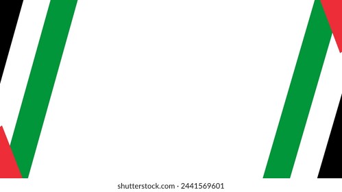 Palestine flag wave isolated on png or transparent background vector illustration.