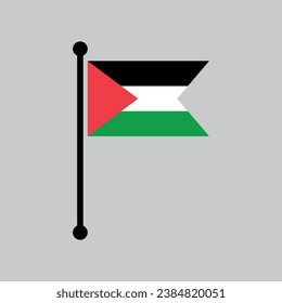 Patrulla palestina, bandera de Palestina, ilustración vectorial