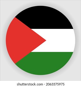 Palestine Flat Rounded Country Flag Icon