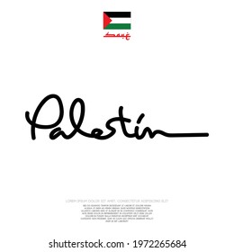 palestine font design for your illustration 