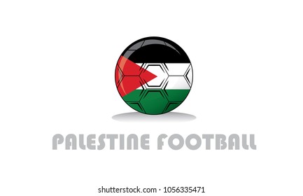palestine football and flag