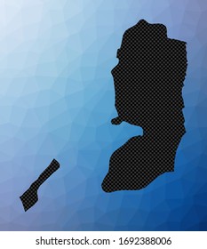 Palestine geometric map. Stencil shape of Palestine in low poly style. Attractive country vector illustration.