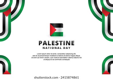 Palestine Independence Day Background Illustration Design Template