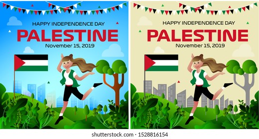 Palestine Independence Day Background Vector EPS10