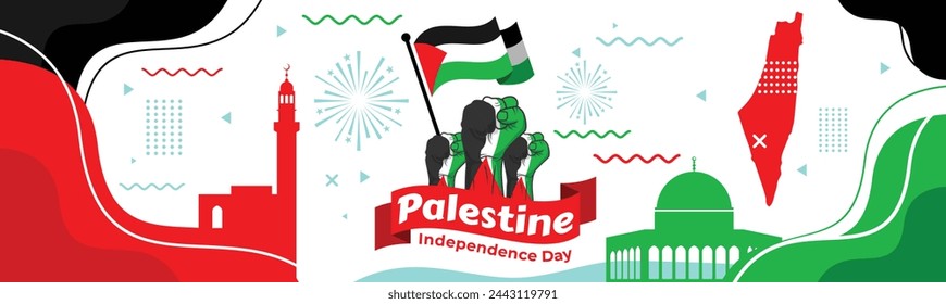 Palestine Independence Day Design Background For Greeting Moment

