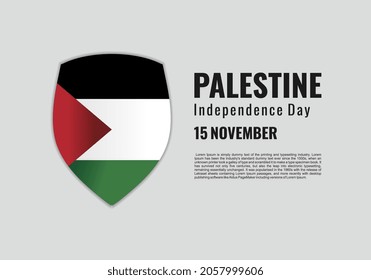 Palestine Independence Day. Save Gaza. Can be used with logo or mascot. Flag Day. Independence Day. National holiday. Vector illustration for banner,logo,card,poster,wallpaper,t-shirt