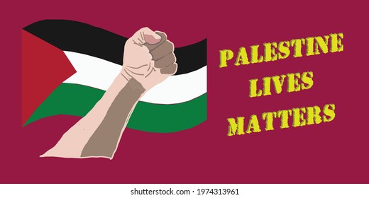 Palestine lives matter movement protesting claiming for antiracism and equal human rights