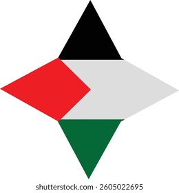 Palestine logo or Palestine Flag Icon