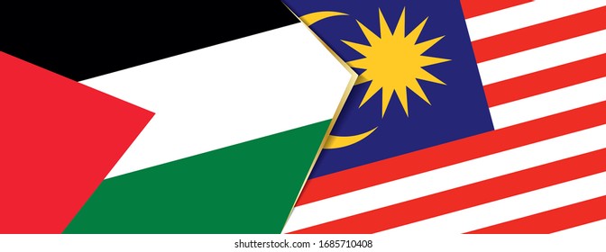 Palestine Malaysia Flags Two Vector Flags Stock Vector Royalty Free 1685710408