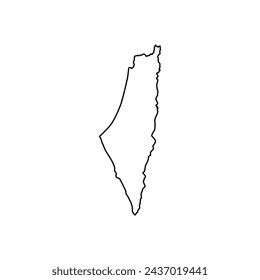 Palestine Map before 1948, Flat Style, can use for Art Illustration, News, Apps, Website, Pictogram, Banner, Poster, Cover, or Graphic Design Element. Vector Illustration