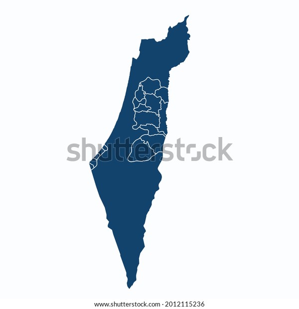 Palestine Map Color Vector Modern Silhouette Stock Vector (Royalty Free ...