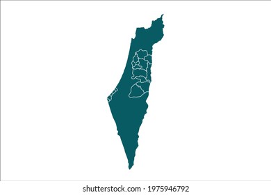 Palestine Map Green Color On White Stock Vector (Royalty Free ...