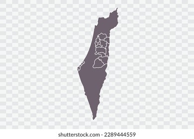 Palestine Map Grey Color on White Background quality files Png