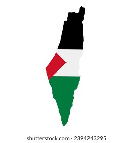 palestine map illustration vector isolated