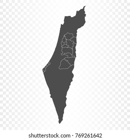 Palestine Map Isolated On Transparent Background Stock Vector (Royalty ...