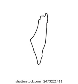 palestine map outline design vector