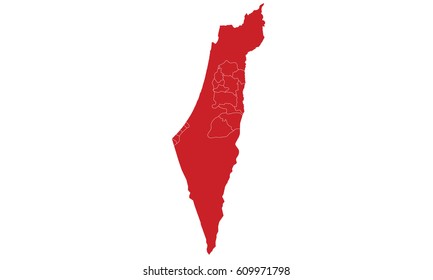 Palestine map red color