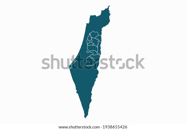 Palestine Map Vector Blue Color On Stock Vector (royalty Free 