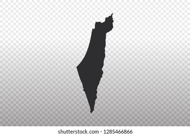 Palestine Map - World Map International vector template isolated on transparent background - Vector illustration eps 10