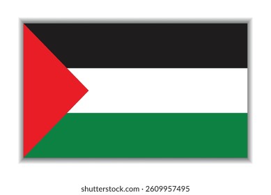 Palestine National Flag Design of vector	