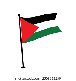 palestine national flag vector art design.