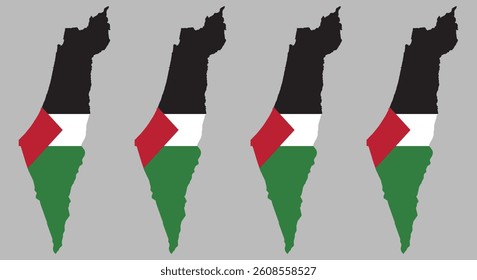 Palestine national flag vector illustration. Perfect for website design, app icons, logos, and UI elements. Palestinian official national flag.