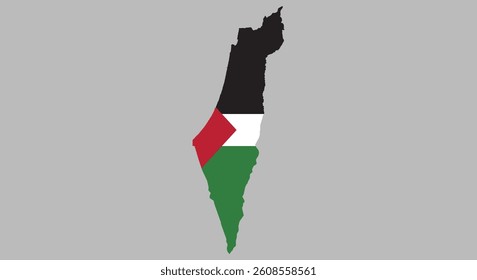 Palestine national flag vector illustration. Perfect for website design, app icons, logos, and UI elements. Palestinian official national flag.
