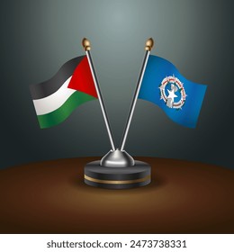 Palestine and Northern Marianas table flags relation with gradient backgrund