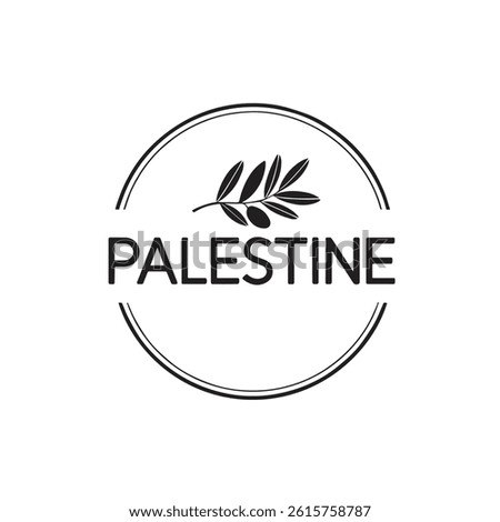 Palestine Olive Branch Logo Vector Illustration