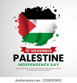 Palestine paint brushes flag background for Palestine independence day