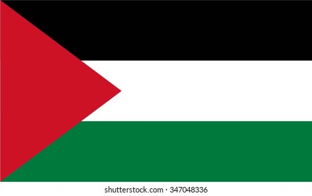 Palestine, Palestinian  Flag vector image  