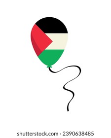 palestine peace balloon vector isolated