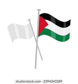 palestine peace flags vector isolated