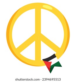 palestine peace symbol vector isolated