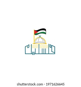 Palestine and quids typography Arabic vector