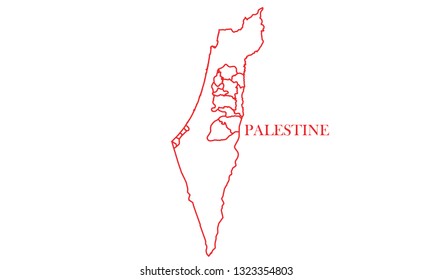 Palestine red line map