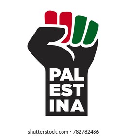 Palestine Resistance logo. Flag of Palestine.