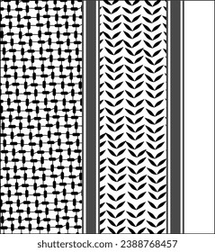 Palestine scarf  pattern in flat vector design  