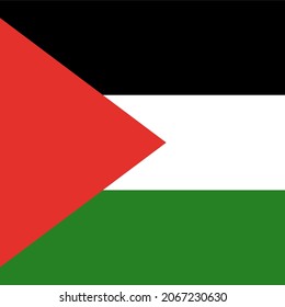 Palestine Square Country Flag Icon