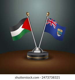 Palestine and ST. Helena table flags relation with gradient backgrund